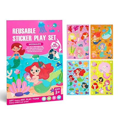 JOFREY Reusable Sticker Book,Cute Stickers Gift for Girls Ages 3 4