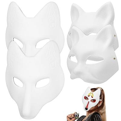 BESTOYARD 30 pcs DIY hand painted mask unfinished paper masks paper craft  masks blank paper masks blank hand painted masks fox halloween masks