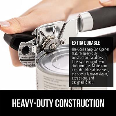 Can Opener Heavy Duty Stainless Steel Manual Can Opener Oversized Easy Turn  Knob Sharp Cutting Wheel Good Grips with Built-in Bottle Opener - Yahoo  Shopping