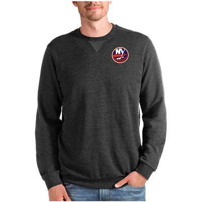 Men's Antigua Heathered Gray New York Yankees Victory Pullover Hoodie