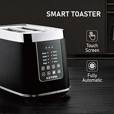 Smart Toaster Touchscreen, KETIAN Automatic Electric high Tech digital  Toaster 2 Slice, 7 Browning Settings, Preset Modes for 7 Types of Bread,  Bagel English Muffins Toast Pastry Waffles Grain Sweet Bread, 1400W - Yahoo  Shopping