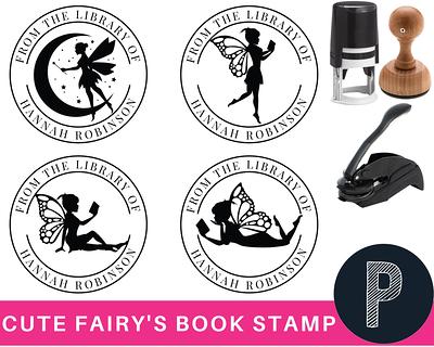 Fairy With Wings Library Of Stamp Or Embosser, Custom Stamp, Personalized  Book This Belongs To Ex Libris Embosser - Yahoo Shopping