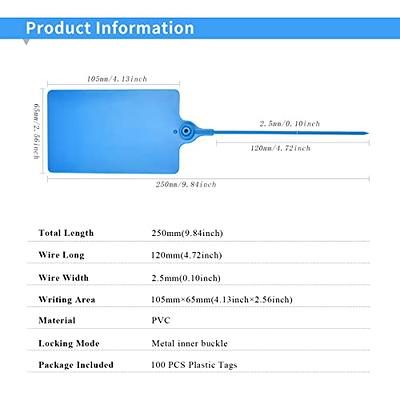 LeadSeals 100 Plastic Tags Shipping Tags Water Proof Tags for