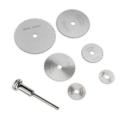 LitKiwi 1/4-Inch Hex Shank Rotary Drill Saw(with 5PCS Blades),HSS Saw Disc  Wheel Cutting Blades for Drills Rotary Tools