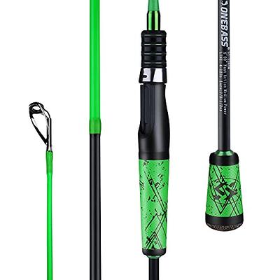 One Bass Fishing Pole 24 Ton Carbon Fiber Casting and Spinning Rods - Two  Pieces, SuperPolymer Handle Fishing Rod for Bass Fishing -Green-Spin-7'0 -  Yahoo Shopping