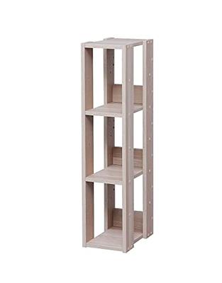 IRIS USA 3-Tier Basic Wood Bookcase Storage Shelf, Dark Brown 