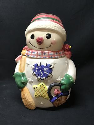 Tupperware, Holiday, Tupperware Christmas Holiday Snowman Canister  Storage Container Cookie Baking