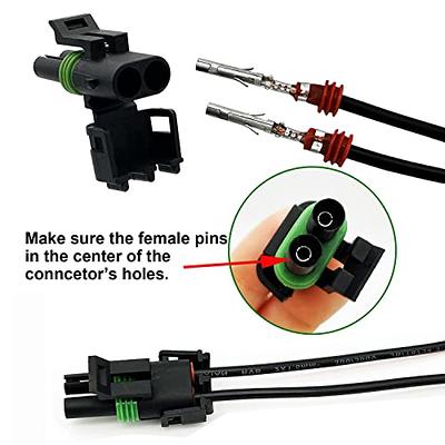 Twippo 20 Kits 2 Pin Connector Weather Pack Connectors Kit Waterproof  Automotive Electrical Connectors 2 Pin 18-14 AWG - Yahoo Shopping
