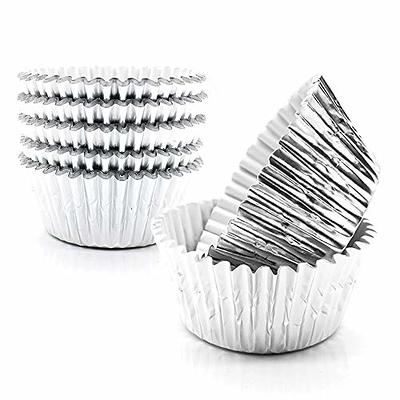 Cupcake Liners with Lids 50 Pack,LNYZQUS 5.5 Oz Large Foil Cupcake Cups  Muffin Tins,Disposable Baking Cups Muffin Liners Cupcake Wrappers Holders  for