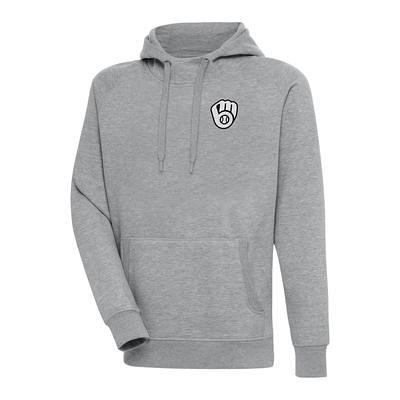 San Francisco 49ers Antigua Victory Pullover Hoodie - Heather Gray