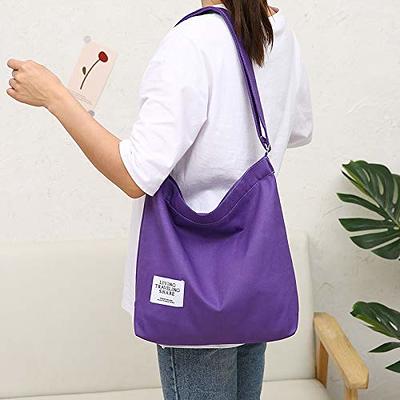  ROUROU Denim Shoulder Bag for Women Hobo Tote Bag