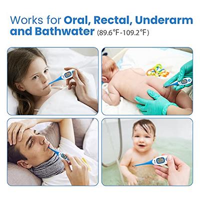 Easy@Home Digital Oral Thermometer for Kid, Baby, and Adult, Rectal an