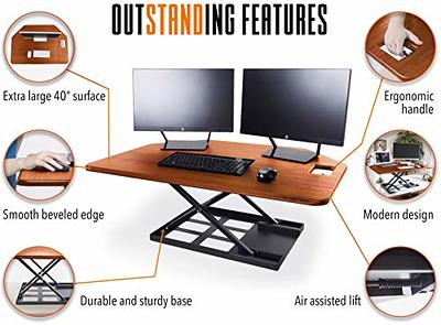 X-elite Premier Corner Standing Desk Converter With Pneumatic