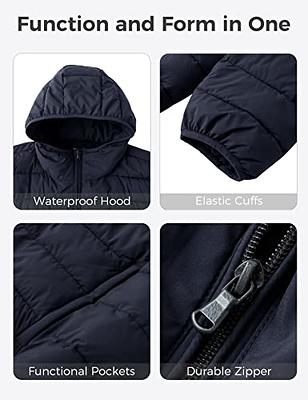 wantdo Men's Big and Tall Lightweight Puffer Jacket Quilted Warm Winter  Coat Windproof Winter Jackets with Hood