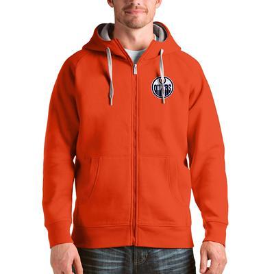 Women's Antigua Orange Edmonton Oilers Primary Logo Victory Pullover Hoodie  - Yahoo Shopping