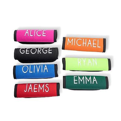 NGTSFLY Luggage Handle Wraps Personalized Custom Embroidered Name for  Suitcase Travel Luggage Identifiers/Tags/Marker/Grips (Red) - Yahoo Shopping