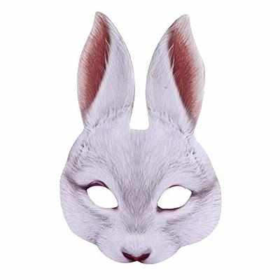 SAFIGLE Therian Mask Fox Cat Therian Mask for Kids Adults White