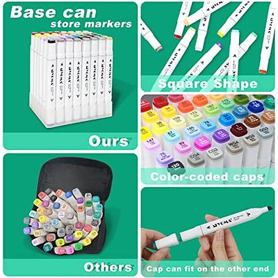 Ohuhu 120 Color Alcohol Markers Set Dual Tip Brush & Chisel Sketch Marker