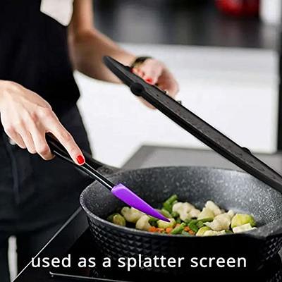 12.5 Silicone Splatter Screen Pan Cover,Oil Splash Guard,Heat Insulation  Cooling Mat,Non-Stick Universal Pan Cover for Frying Pan, - Yahoo Shopping