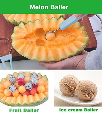 4in1 Stainless Steel Fruit Tool Set Melon Baller Scoop Watermelon Cutter  Carving