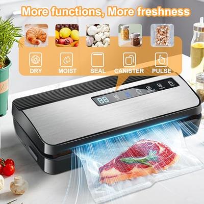 Food Saver Vacuum Sealer Machine,80 Kpa Powerful Suction,5-in-1 Automatic  Compact Vacuum Food Preservation System,Easy to Operate, Suitable for