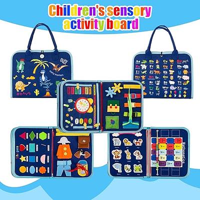 Busy Board for Toddlers 2-4, Sensory Toys Montessori Busy Book for Toddlers  1-3, Airplane Travel Essentials Kids, Quiet Book, Educational Toys for 2  Year Old, 兒童＆孕婦用品, 嬰兒玩具- Carousell
