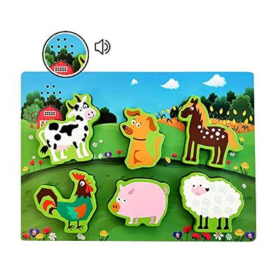 ExploraToy Farm Animals Sound Puzzle, Wooden Peg Puzzles with Sound for  Toddlers and Preschoolers Ages 2yrs+, Kids Educational Learning Peg Puzzles  Toy Gift (6pcs) - Yahoo Shopping