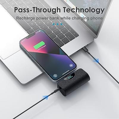 Mini Portable Charger Power Bank for iPhone,5200mAh Portable Phone Charger,  Ultra-Compact PD Fast Charging Battery Pack Compatible with iPhone 14/14