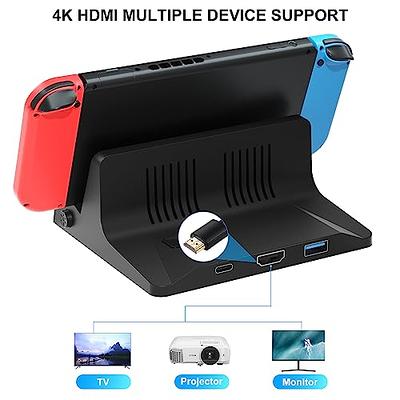 Switch HDMI Dock Adapter Replacement for Nintendo Switch/Switch OLED, Mini  Portable USB-C to 4K HDMI USB Port TV Dock Charging Docking Station Base  Adapter Hub for Travel MacBook Laptop Tablet Phone 