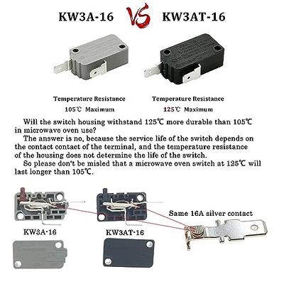  Microwave Oven Door Switch Replacements KW3A Normally Open  Normally Close Switches (4 Pieces) : Home & Kitchen