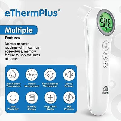 Touchless Thermometer for Adults, Non-Contact Ear and Forehead Thermometer  - Digital Infrared Thermometer for Fever with LCD Screen, Memory Recall,  Fever Alarm - For Babies, and Children by Medi-More 