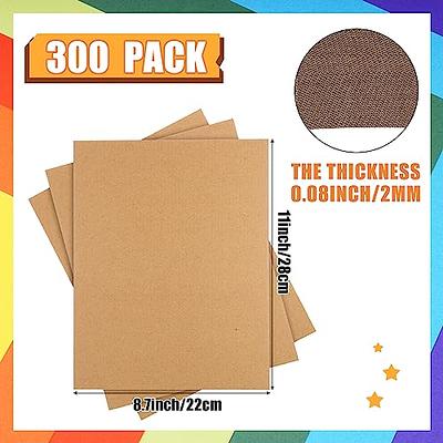 100 Pack 9 x 6 Corrugated Cardboard Sheets 1/8 Flat Cardboard Inserts | Harfington