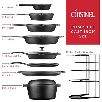 11Pcs Cookware, Skillets, Grill Pan, Lid, Griddle, Pizza Pan, Dutch Oven,  Cover/Pan, Panrack, Handle Cover, Pan Scraper, Guide - Yahoo Shopping