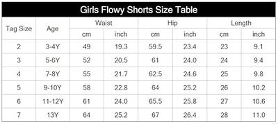 Girls Flowy Shorts with Pockets 2 in 1 Youth Teen Kids Athletic