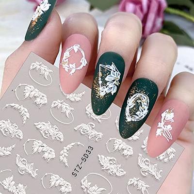 Nail Art Water Transfer Sticker Flower Butterfly Decals French Leaves  Manicure 