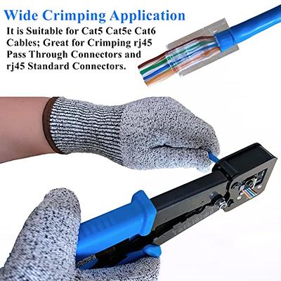 Solsop Pass Through RJ45 Crimp Tool Kit Ethernet Crimper CAT5