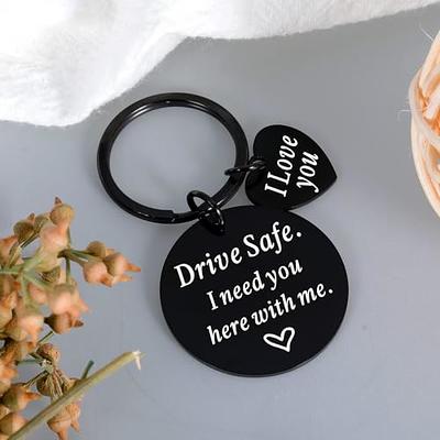 Drive Safe Keychain, Car Charm Keychain, Always Come Home to Me Keychain,  First Driver Gift, New Driver Be Safe, Come Home Safe Keychain