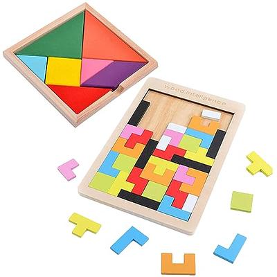 Wooden Matching Game Puzzle Games, Match Puzzles Building Cubes Toy Board  Games for Family Night, Educational Toys Brain Teaser Memory Game for Kids