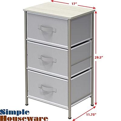 Simplehouseware Nightstands Dresser for Bedroom 3-Tier Organizer Drawer Storage