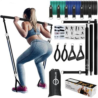 NYPOT- Workout Bow & Portable Home Gym Equipment - Resistance Bands with  Bar for Home Workout Equipment Men & Women All in One Gym for Strength