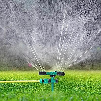 1/2 Inch Brass Impact Sprinkler, Heavy Duty Sprinkler Head Adjustable 0 -  360 Degrees Pattern, Watering Sprinklers for Yard, Lawn and Grass Irrigation