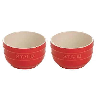 Martha Stewart 3-Piece Vintage Stoneware Prep Batter Bowl Set, Mint