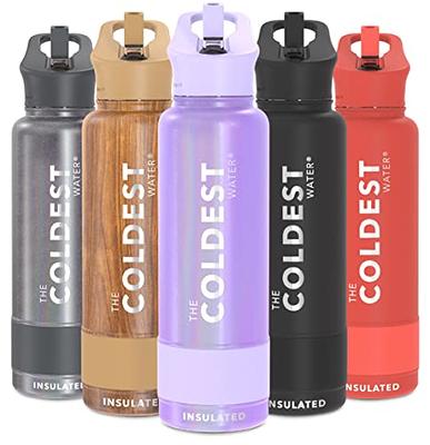 BJPKPK Insulated Water Bottles with Straw Lid, 40oz Large Water Bottle