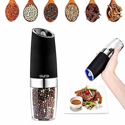 BRENTWOOD Stainless Steel Electric Salt & Pepper Adjustable Ceramic  Grinders with Blue LED Light SG-2321S - The Home Depot