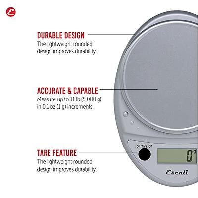 Escali Primo Digital Food Scale Multi-Functional Kitchen Scale and Baking  Scale for Precise Weight Measuring and Portion Control, 8.5 x 6 x 1.5