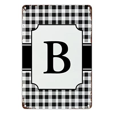 Black and White Buffalo Check Kitchen Plaque