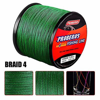BAIKALBASS Braided Fishing Line 4 Strands Strong Multifilament PE Braid  Wire for Saltwater 328Yard/300M 10LB Green - Yahoo Shopping