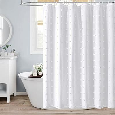 MitoVilla White Boho Fabric Shower Curtain, Modern Farmhouse Shower Curtain  with Cute Simple Tufted Pleat Floral for Rustic Vintage Bathroom Decor,  Soft & Wrinkle Resistant, 72 x 72 - Yahoo Shopping