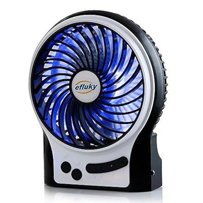 efluky 3 Speeds Mini Desk Fan, Rechargeable Battery Operated Fan