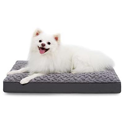 Vonabem Dog Bed Crate Pad, Washable Beds for Large Medium Small Dogs  Breeds, Deluxe Plush Anti-Slip Pet Beds Mats, Fulffy Kennel Pad 36 inch 35  * 23